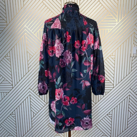 Yumi Kim Astoria Mock Neck Dress in Rialto Floral Button Up Chic Size XS - Picture 6 of 8